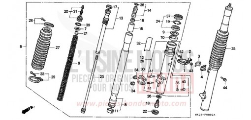 FORCELLA ANTERIORE XR600RM di 1991